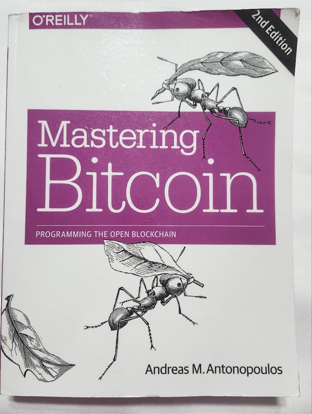 Mastering Bitcoin Book - Purple & White Cover